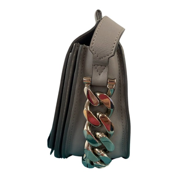 GIVENCHY INFINITY CHAIN CURB SMOOTH LEATHER SADDLE CROSSBODY BAG - Picture 4 of 12